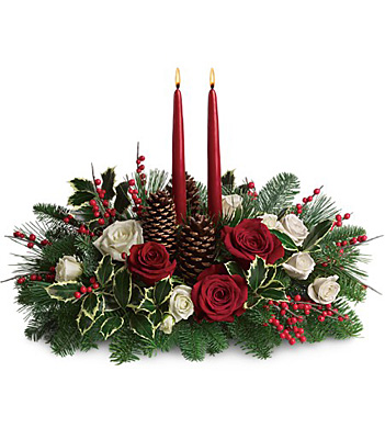 T127-1 Christmas Wishes Centerpiece from Fabbrini's Flowers in Hoffman Estates, IL